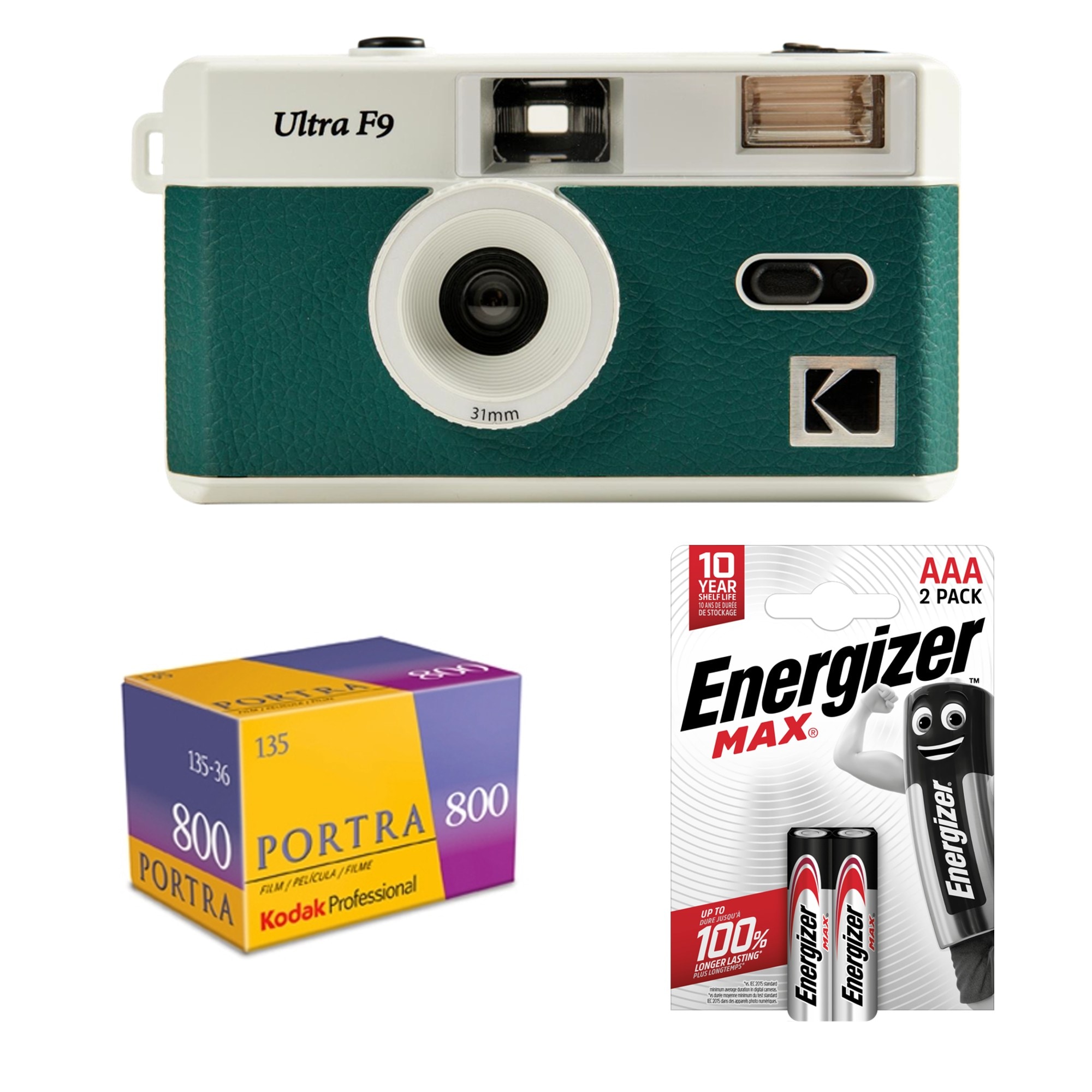 Kodak Green Ultra F9 35mm Reusable Camera